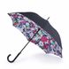 Зонт-трость женский полуавтомат Fulton Bloomsbury-2 L754 Black, flowers (Черный, цветы) 1