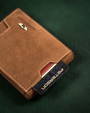 Зажим для денег мужской кожаный Peterson PTN N78 2-1-1