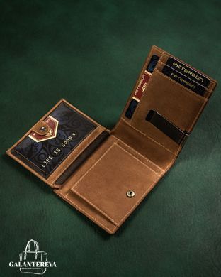 Зажим для денег мужской кожаный Peterson PTN N78 2-1-1