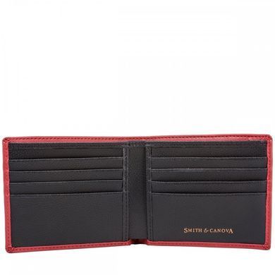 Портмоне чоловіче шкіряне Smith & Canova 26826 Devere (Red-Black)