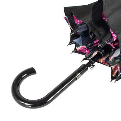 Парасолька-тростина жіноча напівавтомат Fulton Bloomsbury-2 L754 Black, flowers (Чорний, квіти)