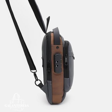 Сумка-слинг через плечо мужская Monsen C1BLH626bl-black черная