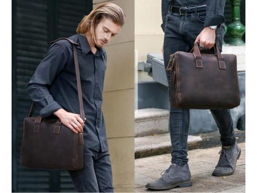 Мужская кожаная сумка Tiding Bag 7167A черный