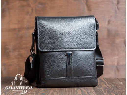 Мужской кожаный мессенджер Tiding Bag M5803-1A черный