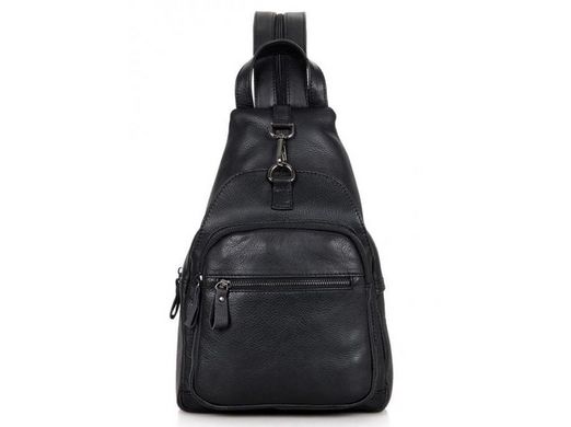 Сумка слинг мужская (однолямочный рюкзак) кожаный Tiding Bag 4005
