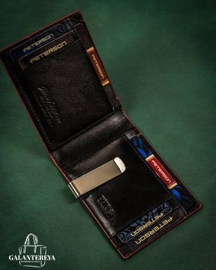 Зажим для денег мужской кожаный Peterson PTN N78-CA