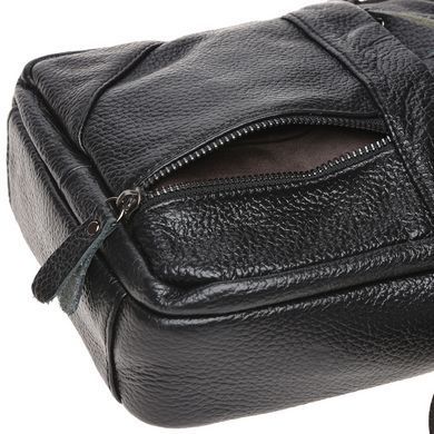 Сумка через плечо мужская кожаная Borsa Leather K11027-black