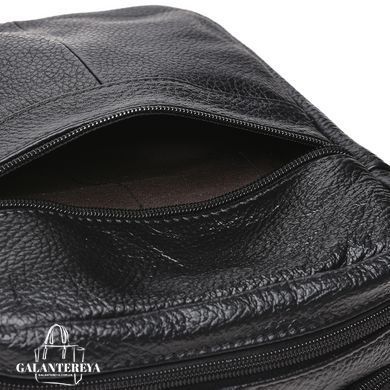 Сумка через плечо мужская кожаная Borsa Leather K11027-black