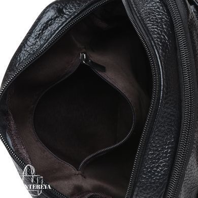Сумка через плечо мужская кожаная Borsa Leather K11027-black