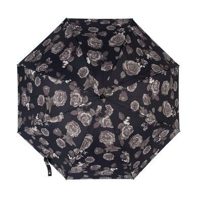 Зонт-трость женский полуавтомат Fulton Bloomsbury-2 L754 Black, flowers (Черный, цветы)