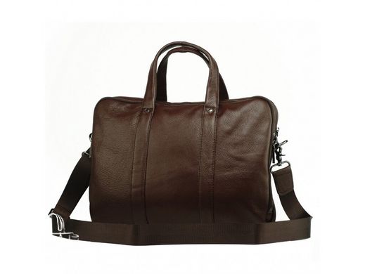 Мужская кожаная сумка для ноутбука Tiding Bag 201LB коричневый