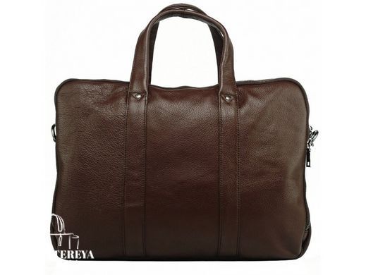 Мужская кожаная сумка для ноутбука Tiding Bag 201LB коричневый