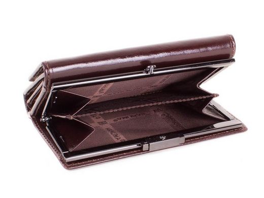 Женский кожаный кошелек с зеркалом WANLIMA (ВАНЛИМА) W500432708-brown