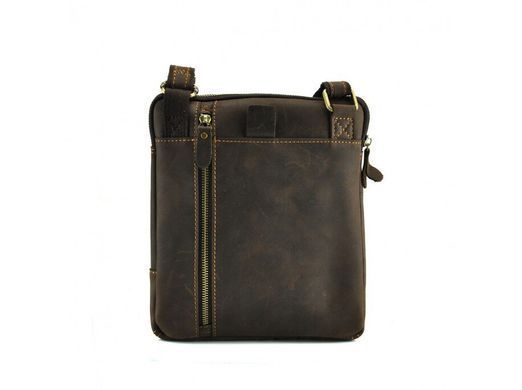 Мужской кожаный коричневый мессенджер Tiding Bag t0030R