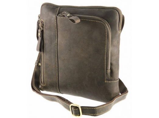 Мужской кожаный коричневый мессенджер Tiding Bag t0030R