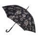Зонт-трость женский полуавтомат Fulton Bloomsbury-2 L754 Black, flowers (Черный, цветы) 5