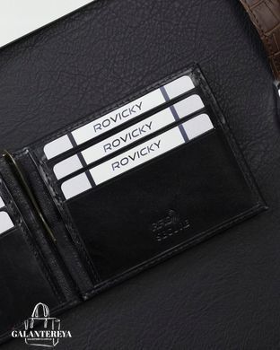 Зажим для денег мужской кожаный Rovicky N1908-RVTS