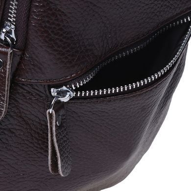Сумка слінг чоловіча (однолямковий рюкзак) шкіряний Borsa Leather K1330