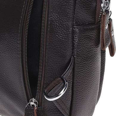 Сумка слинг мужская (однолямочный рюкзак) кожаный Borsa Leather K16603