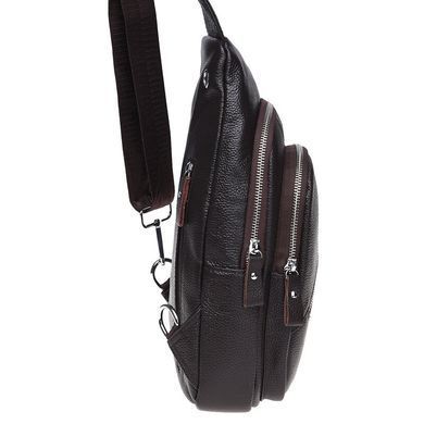 Сумка слинг мужская (однолямочный рюкзак) кожаный Borsa Leather K16603