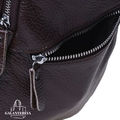 Сумка слинг мужская (однолямочный рюкзак) кожаный Borsa Leather K1330