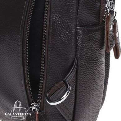 Сумка слинг мужская (однолямочный рюкзак) кожаный Borsa Leather K16603