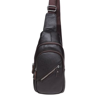 Сумка слинг мужская (однолямочный рюкзак) кожаный Borsa Leather K16603