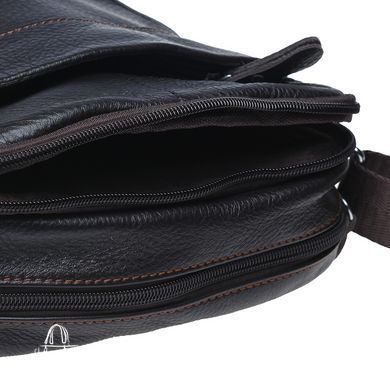 Сумка через плечо мужская кожаная Borsa Leather K11027-black