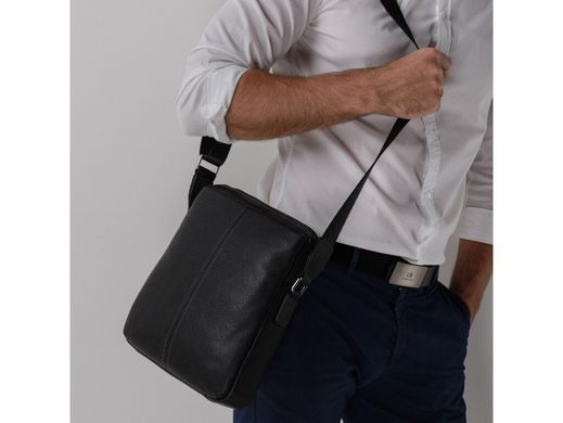 Мужской кожаный мессенджер Tiding Bag NM17-9080-2A черный