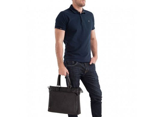 Мужская кожаная сумка для ноутбука Tiding Bag M38-9177-2A черный
