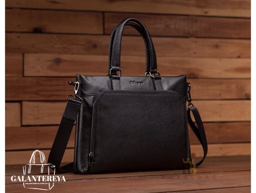 Мужская кожаная сумка для ноутбука Tiding Bag M38-9177-2A черный