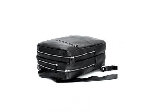 Чоловічий шкіряний рюкзак Tiding Bag t3064 чорний