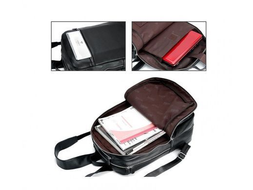 Чоловічий шкіряний рюкзак Tiding Bag t3064 чорний