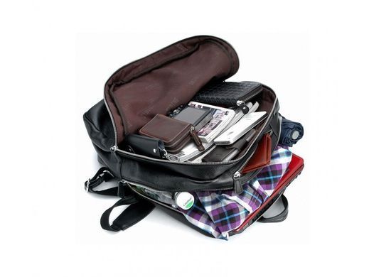 Чоловічий шкіряний рюкзак Tiding Bag t3064 чорний