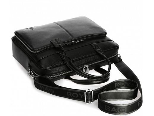 Кожаная мужская сумка для ноутбука Royal Bag RB50101 черный