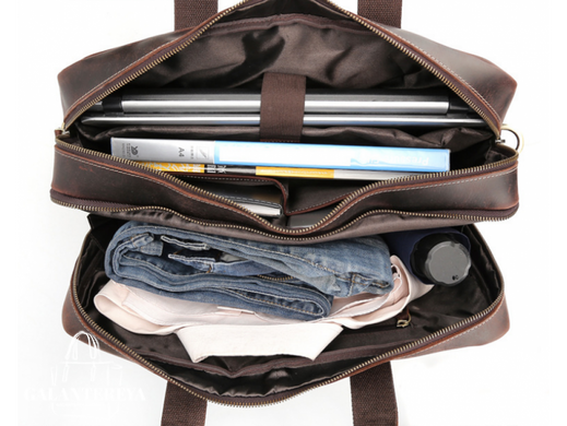 Кожаная сумка для ноутбука Tiding Bag 7319R коричневый