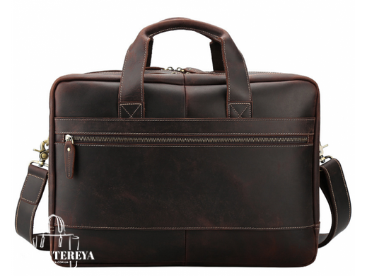 Кожаная сумка для ноутбука Tiding Bag 7319R коричневый