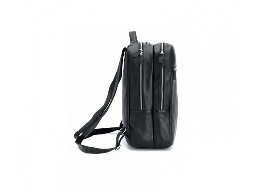 Мужской кожаный рюкзак Tiding Bag t3064 черный