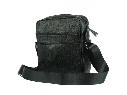 Мужской кожаный черный мессенджер Tiding Bag M38-8153A