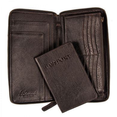 Кошелек мужской кожаный (портмоне для путешествий, тревелер) Ashwood TW01