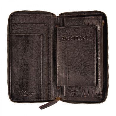 Кошелек мужской кожаный (портмоне для путешествий, тревелер) Ashwood TW01