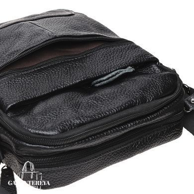 Сумка через плечо мужская кожаная Borsa Leather K11030-black