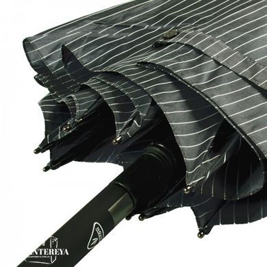 Парасолька-тростина чоловічий напівавтомат Fulton Knightsbridge-2 G451 Black Steel (Чорний з сірим)