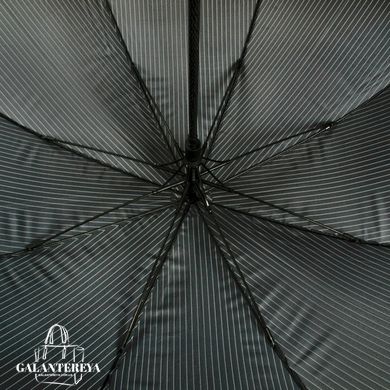 Зонт-трость мужской полуавтомат Fulton Knightsbridge-2 G451 Black Steel (Черный с серым)