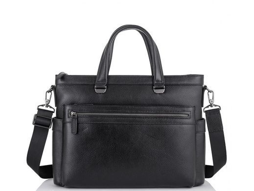 Мужская кожаная сумка для ноутбука Tiding Bag SM8-8990-1A черный