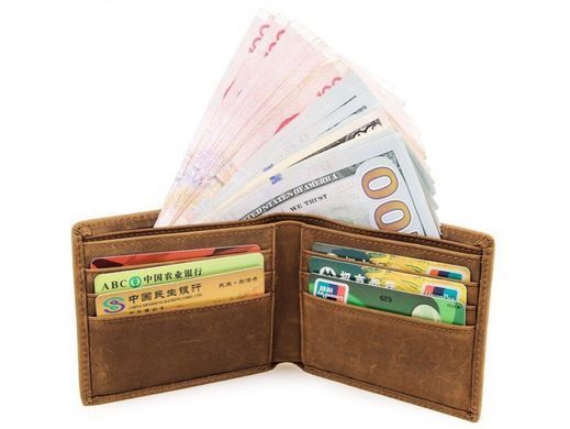 Мужское кожаное портмоне Tiding Bag 8029B коричневый