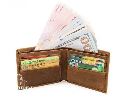 Мужское кожаное портмоне Tiding Bag 8029B коричневый