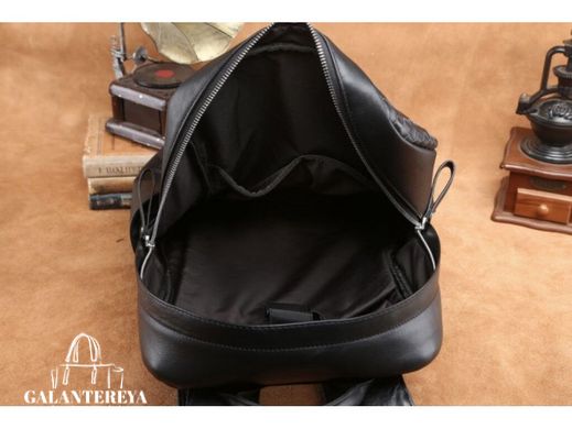 Мужской кожаный рюкзак Tiding Bag B3-1741A черный