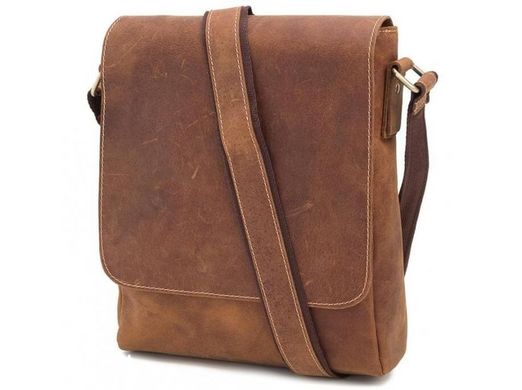 Мужской кожаный коричневый мессенджер Tiding Bag G1157