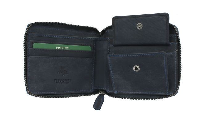 Кошелек мужской кожаный на молнии Visconti 702